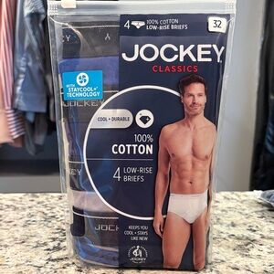 (NWT) Jockey Men’s 4-Pack Low-Rise Briefs Size 32
